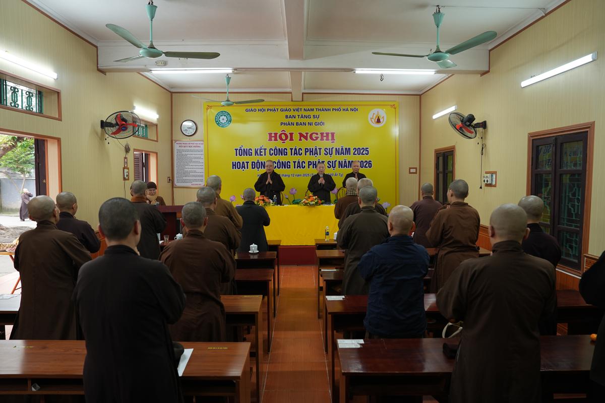 Hội nghị tổng kết hoạt động Phật sự năm 2025 của Phân ban Ni giới GHPGVN thành phố Hà Nội
