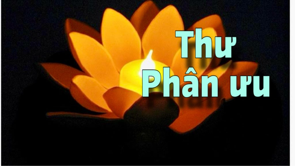 Thư Phân ưu cùng gia đình thân quyến cố Phật tử Thiện Minh, thế danh Nguyễn Thái Hưng