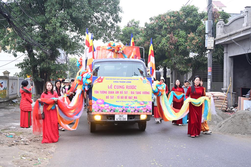 Hải Phòng: Lễ cung rước tôn tượng chư Bồ Tát và chư Tổ về chùa Thanh Long (Lệ Tảo)