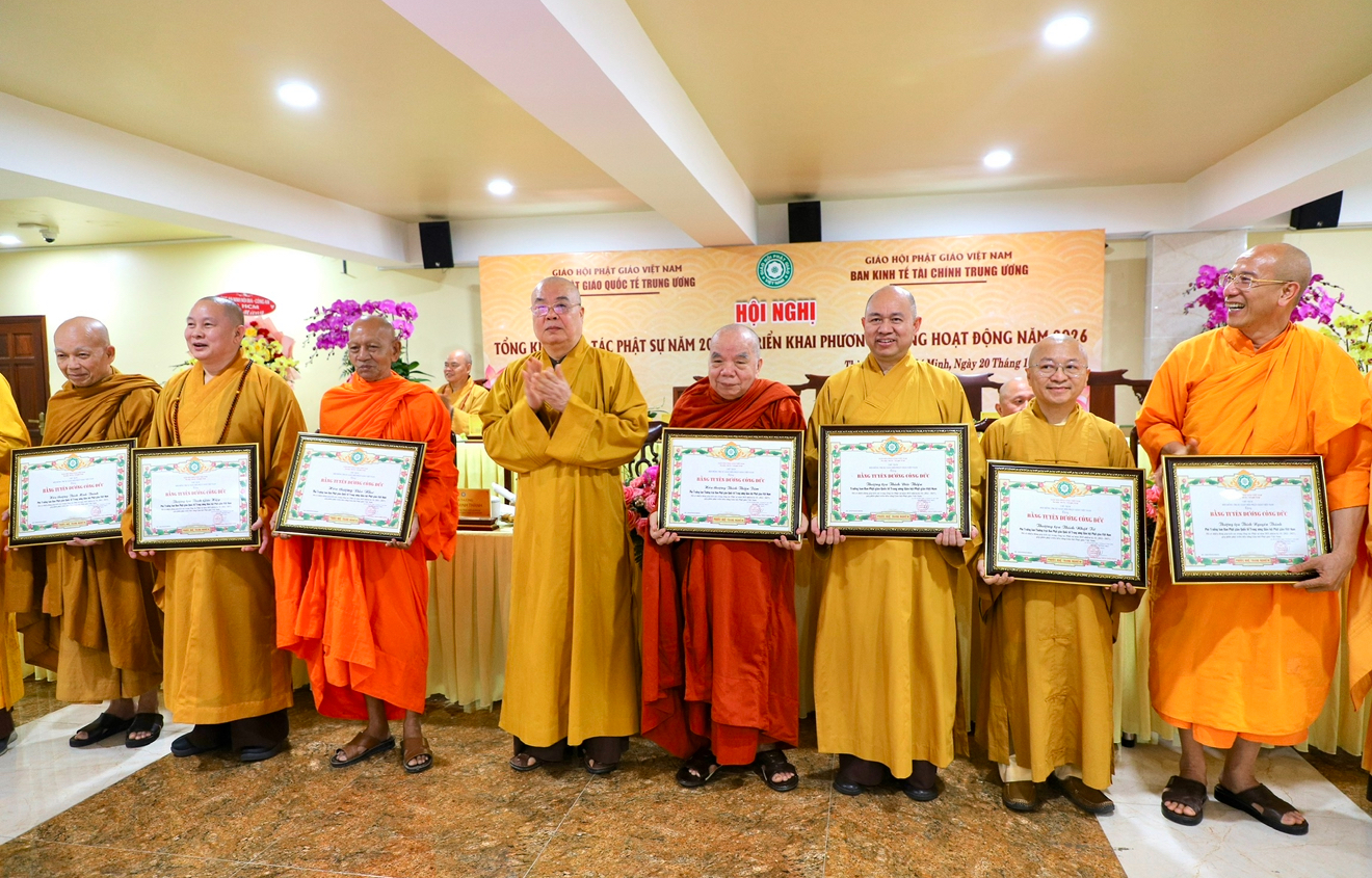 TP.HCM: Ban Phật giáo Quốc tế và Ban Kinh tế – Tài chính Trung ương tổng kết công tác Phật sự năm 2025