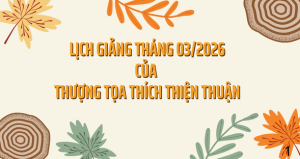 Lịch giảng tháng 03/2026