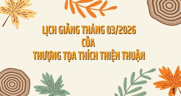Lịch giảng tháng 03/2026