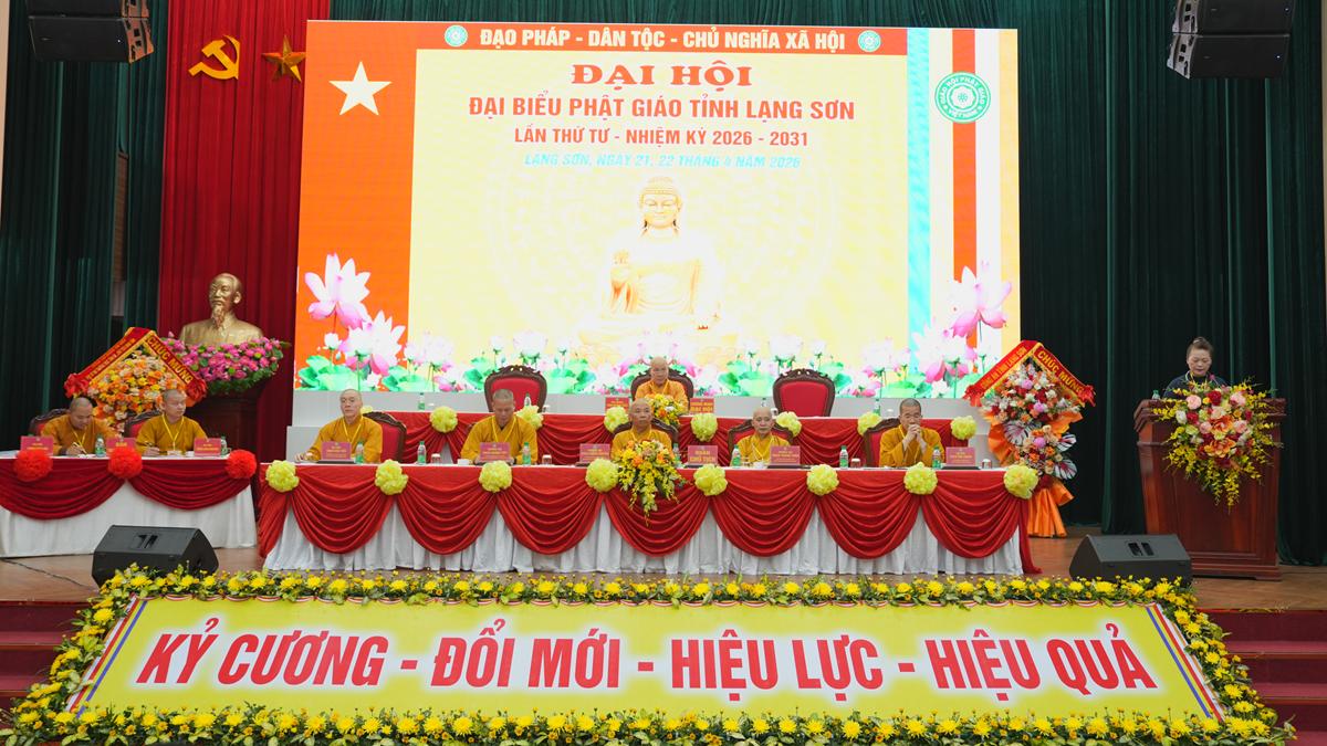 Lạng Sơn: Ngày làm việc thứ nhất Đại hội đại biểu Phật giáo tỉnh lần thứ tư, nhiệm kỳ 2026 – 2031
