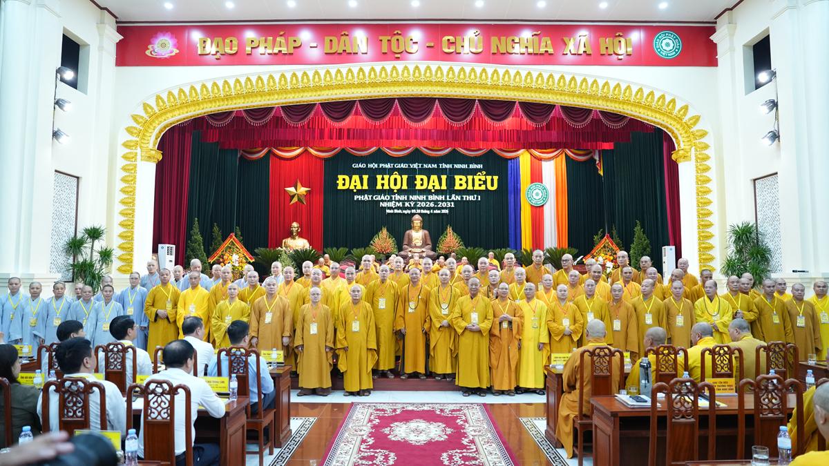 Đại hội Đại biểu Phật giáo tỉnh Ninh Bình lần thứ I nhiệm kỳ 2026 – 2031 thành tựu viên mãn