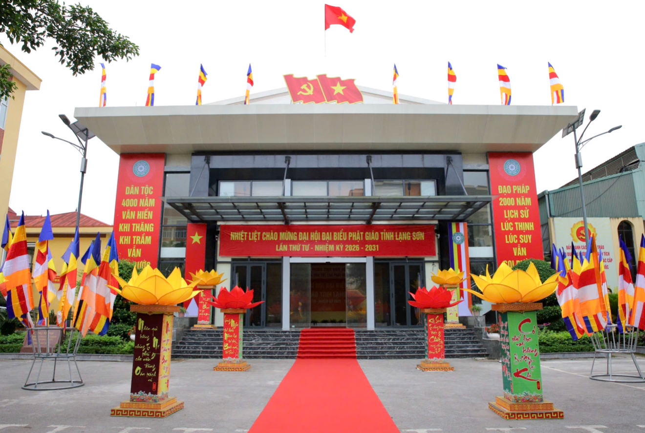 Lạng Sơn: Rực rỡ cờ hoa chào mừng Đại hội Đại biểu Phật giáo tỉnh lần thứ IV