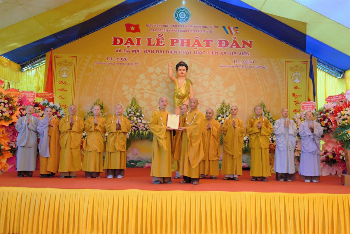 Phật giáo Liên xã Gia Viễn tổ chức Đại lễ Phật đản PL.2570- DL.2026 và ra mắt Ban đại diện