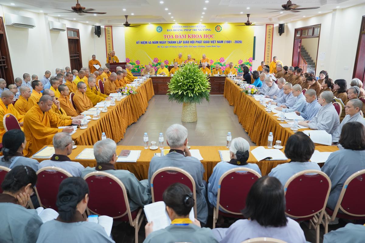 Ban Hoằng pháp TW GHPGVN tổ chức tọa đàm khoa học kỷ niệm 45 năm ngày thành lập GHPGVN
