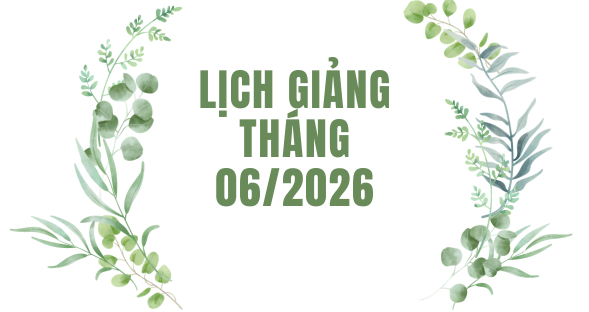 Lịch giảng tháng 06/2026