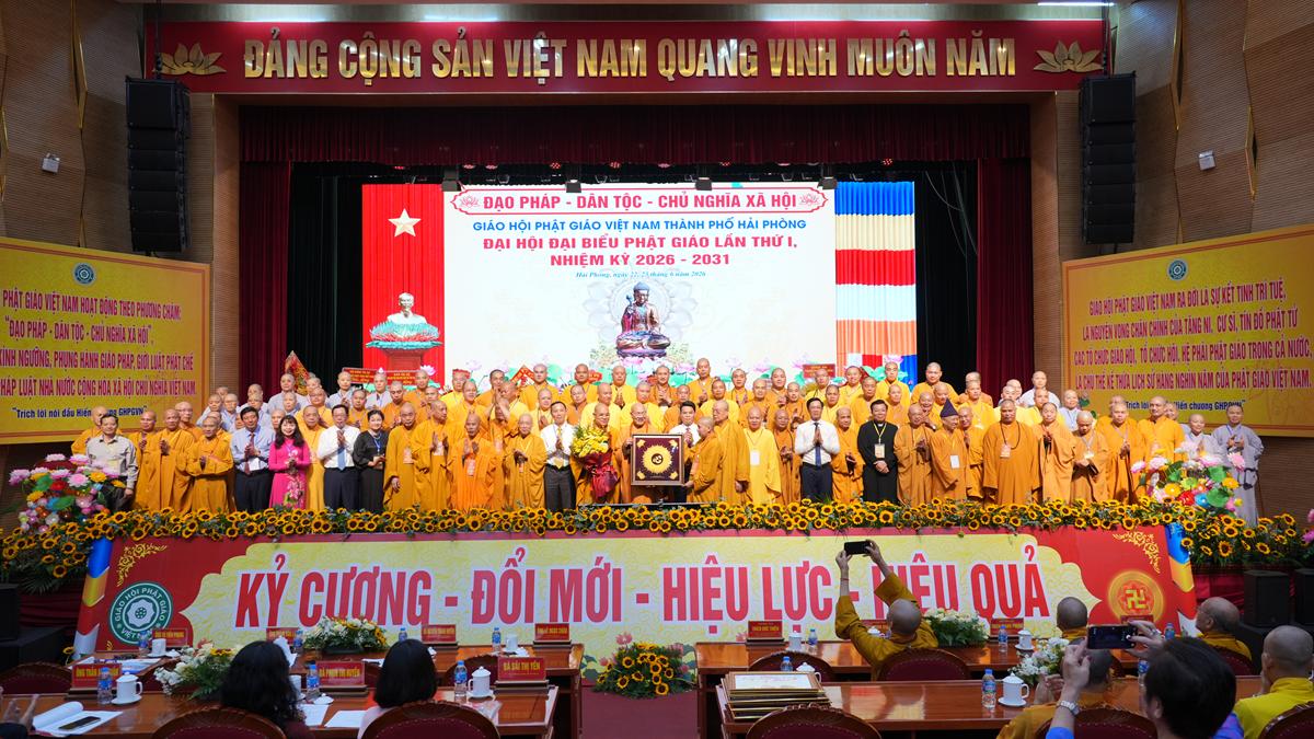 Hòa thượng Thích Quảng Tùng tái đắc cử Trưởng BTS GHPGVN thành phố Hải Phòng nhiệm kỳ 2026 – 2031