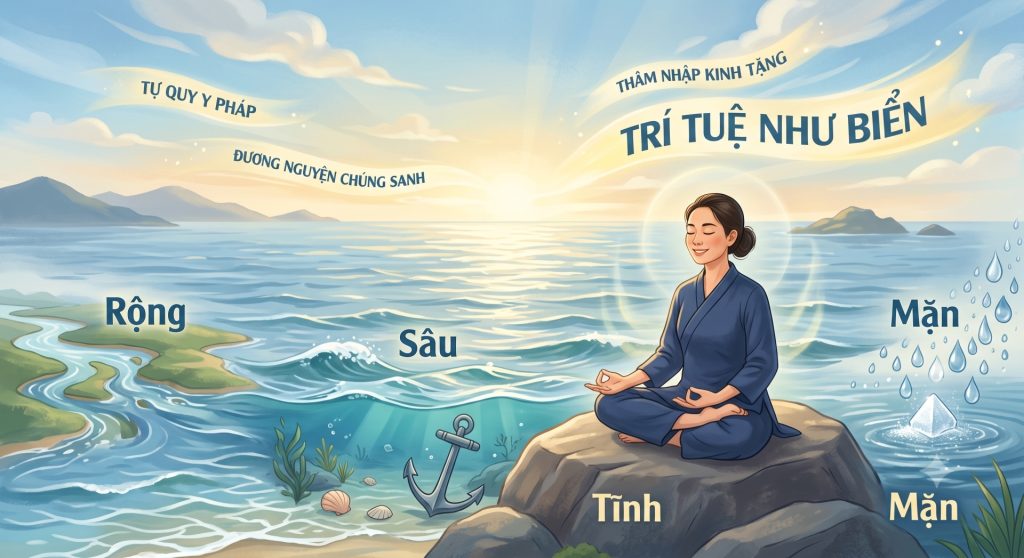 Trí tuệ như Biển – Bốn chữ tụng cả đời