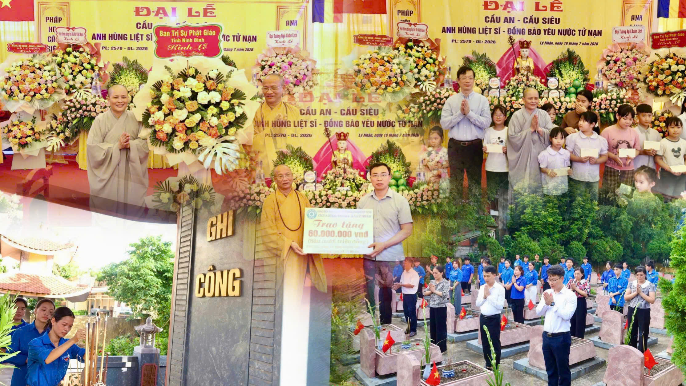 Ninh Bình: Phật giáo Lý Nhân, Lễ cầu siêu và thắp nến tri ân Anh hùng Liệt sĩ