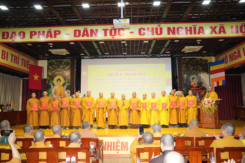 Hải Phòng: Hội nghị Công bố và trao Quyết định chuẩn y nhân sự Ban trị sự nhiệm kỳ 2026 – 2031