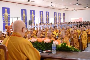 Hải Phòng: Các Hành giả phía Tây thành phố vân tập về Tổ đình Đống Cao dự lễ khai giảng khoá An cư kiết hạ PL.2570