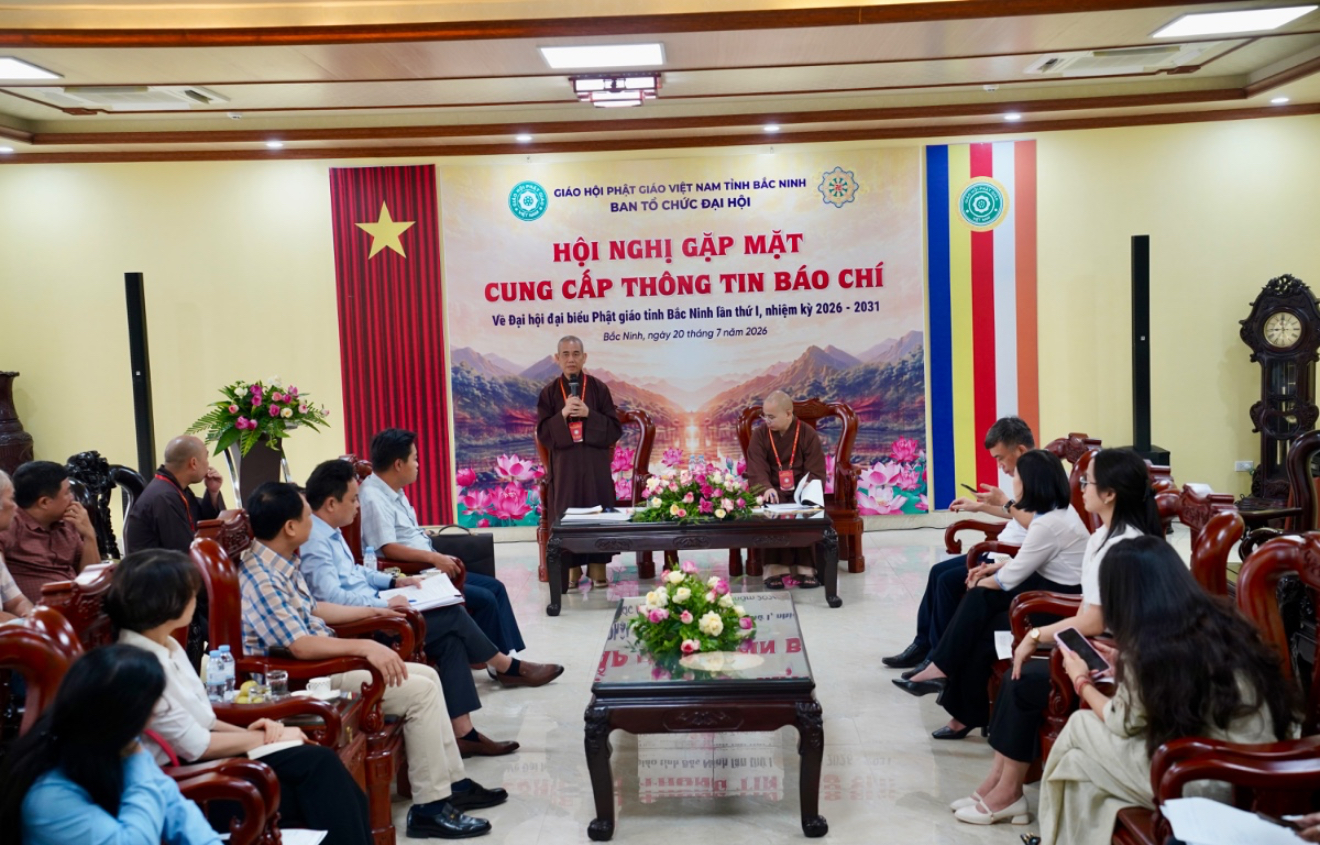 Gặp mặt, cung cấp thông tin báo chí về Đại hội đại biểu Phật giáo tỉnh Bắc Ninh lần thứ I, nhiệm kỳ 2026 – 2031