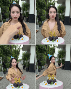 Hoa hậu Thanh Thủy gây chú ý với màn &amp;apos;chạy trốn&amp;apos; tuổi 24 trong ngày sinh nhật