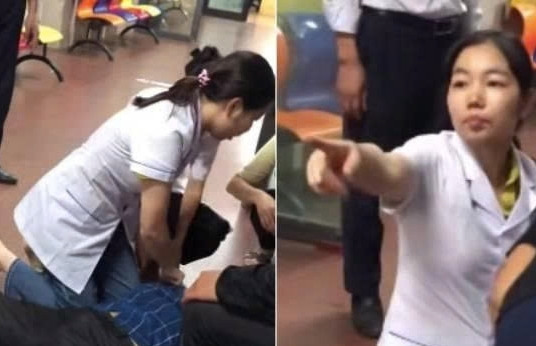 Nghe tiếng hô cấp cứu, nữ điều dưỡng chạy 50m quỳ gối ép tim cứu người