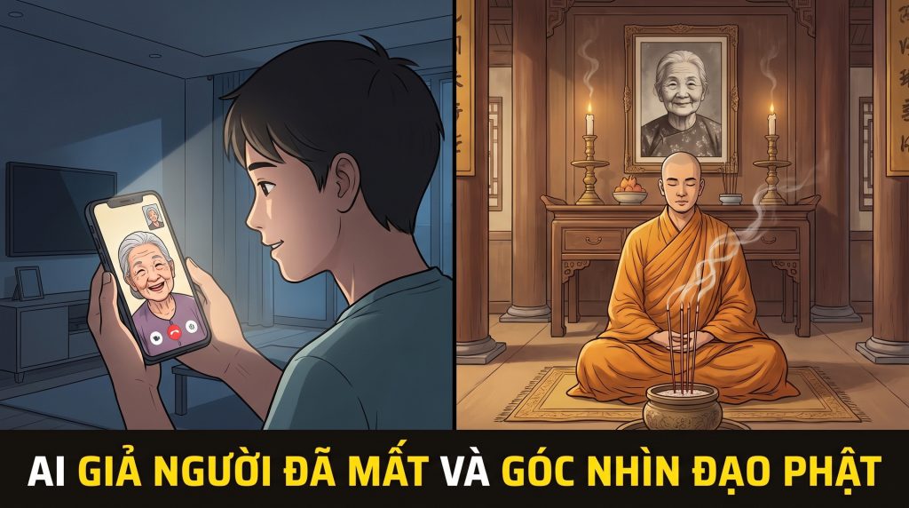 Dùng AI giả làm người đã mất để trò chuyện với con cháu dưới góc nhìn đạo Phật
