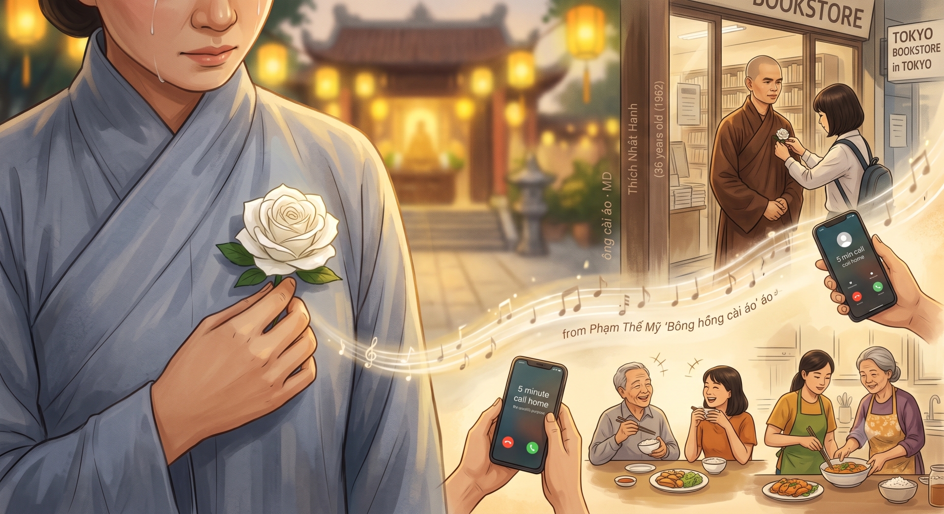 Bông hồng ấy mới sáu mươi tuổi