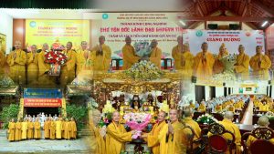 Chư Tôn lãnh đạo Ban Trị sự GHPGVN tỉnh Ninh Bình thăm, sách tiến hành giả an cư tại 4 trường hạ