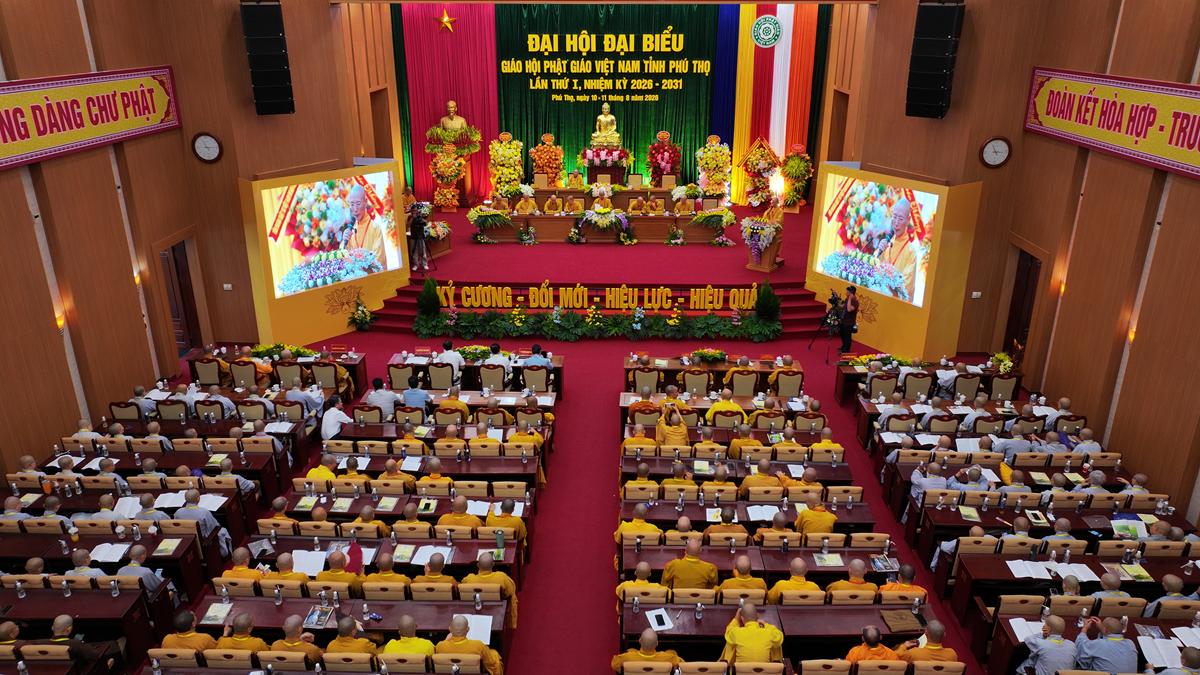 Phiên làm việc thứ nhất Đại hội Đại biểu Phật giáo tỉnh Phú Thọ lần thứ I nhiệm kỳ 2026 – 2031