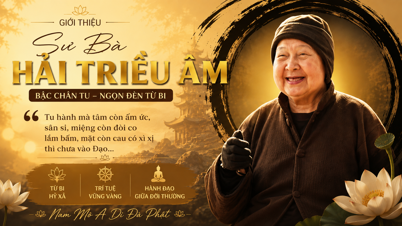 CÔNG HẠNH TU TẬP CỦA SƯ BÀ HẢI TRIỀU ÂM