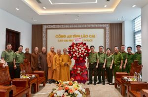 Lào Cai: BTS GHPGVN tỉnh thăm, chúc mừng tân Giám đốc Công an tỉnh nhân Ngày Truyền thống lực lượng Công an nhân dân