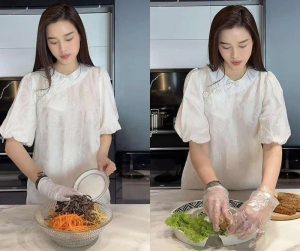 Hoa hậu Đỗ Hà ngày càng đảm đang sau khi kết hôn, chồng tổng giám đốc tập đoàn Sơn Hải thường xuyên làm chuột bạch thử món vợ nấu