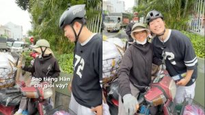 &amp;apos;Sốt&amp;apos; clip khách Hàn nói tiếng Việt với chị bán rong Việt nói tiếng Hàn như gió