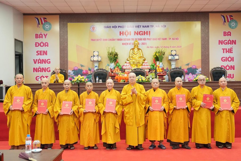 Hà Nội: Trao Quyết định chuẩn y nhân sự Ban Trị sự GHPGVN thành phố nhiệm kỳ X (2026 – 2031)缩略图 Hà Nội: Trao Quyết định chuẩn y nhân sự Ban Trị sự GHPGVN thành phố nhiệm kỳ X (2026 – 2031)