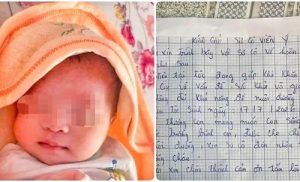 Bé gái bị bỏ rơi tại tịnh thất kèm thư tay