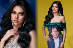 Miss Grand Singapore mặc váy in hình ông Nawat, gây xôn xao trước thềm cuộc thi