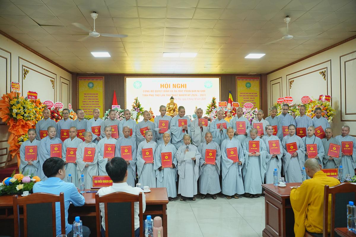 Phú Thọ: Hội nghị công bố quyết định và ra mắt Phân ban Ni giới GHPGVN tỉnh nhiệm kỳ 2026 – 2031